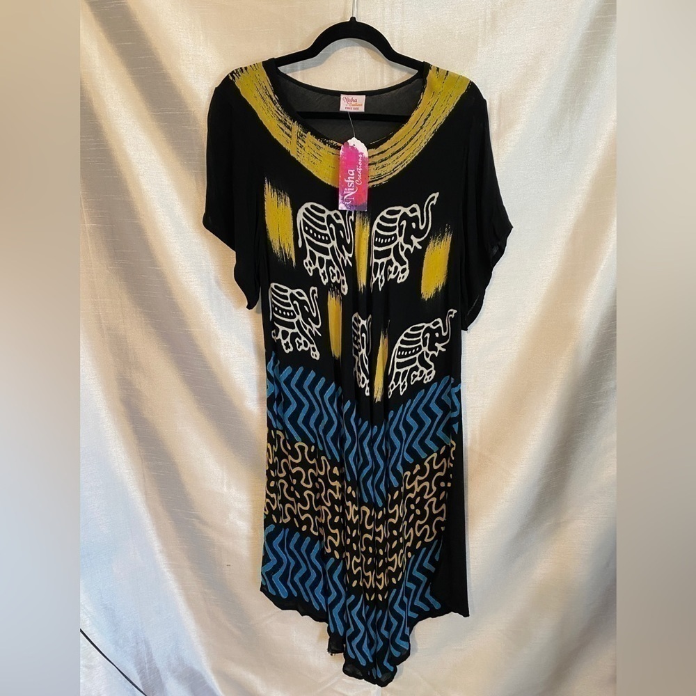 NWT Nisha  Creations Indian Sheer Dress Black Ladies OS - Picture 13 of 13